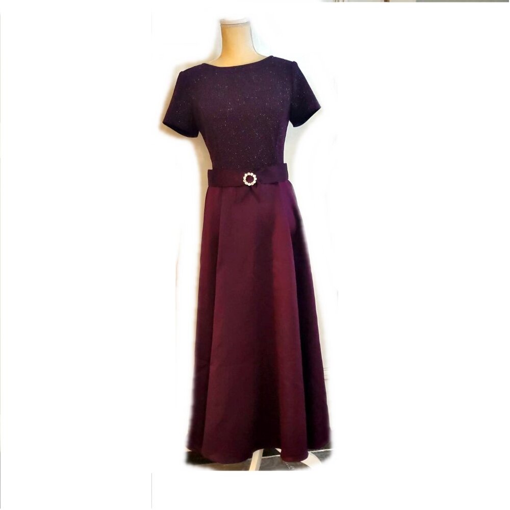 Women's SCOTT MCCLINTOCK Formal Evening Dress Gown Purple Sz 8 EUC